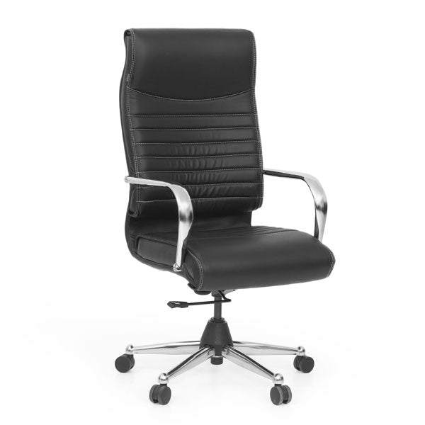 क्रोम बेस वाली ऊँची पीठ वाली ऑफिस कुर्सी-001