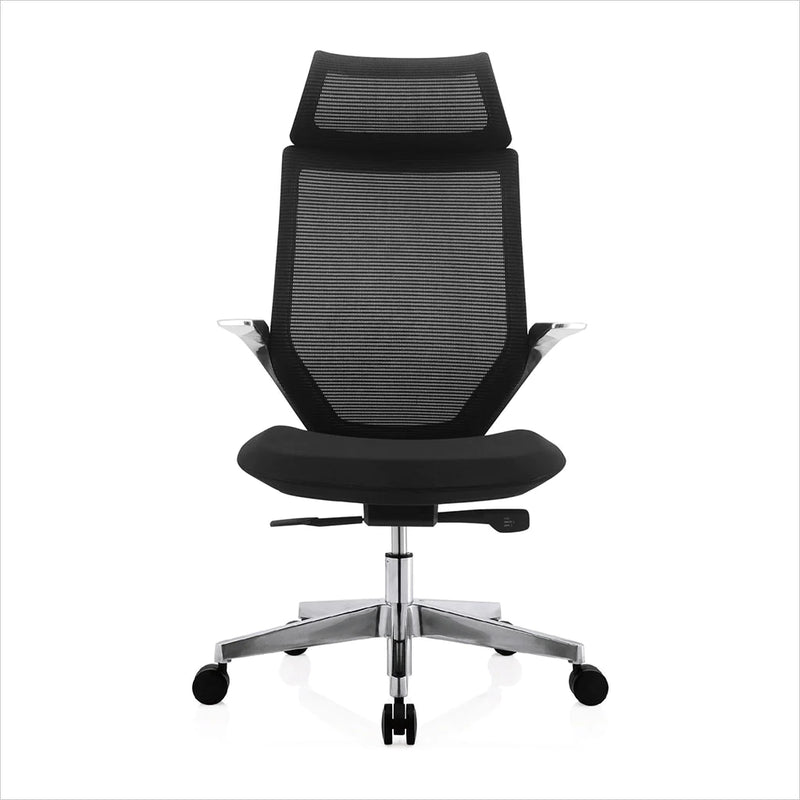 High Back Director Office Chair with Chrome Base and Net Fabric Upholstery