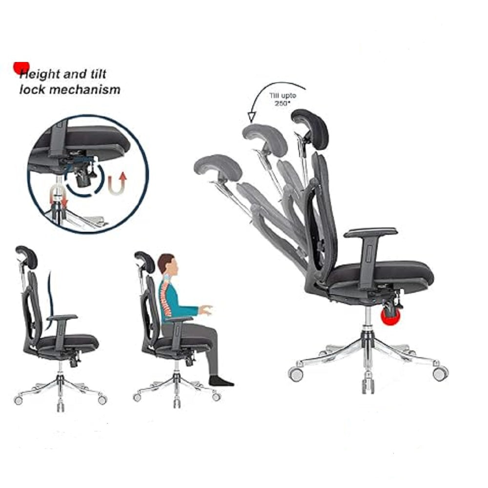 क्रोम बेस के साथ हाई बैक डायरेक्टर ऑफिस चेयर