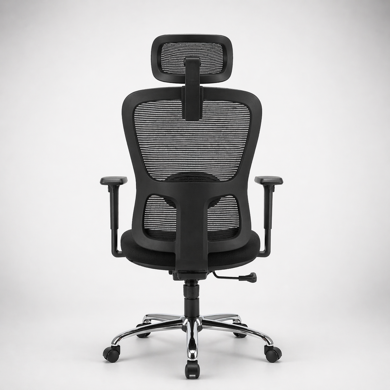 Executive High Back Chair with Breathable Mesh Back, Fabric Cushioned Seat, Adjustable Headrest, Lumbar Support, Swivel & Height Adjustable Office Chair