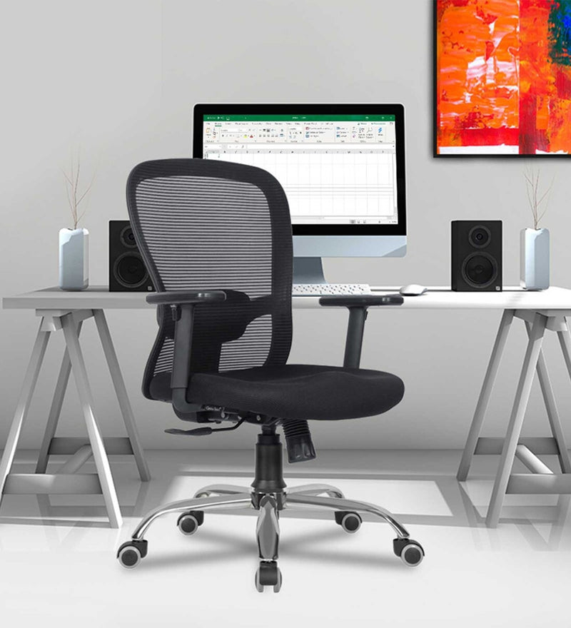 Medium Back Executive Office Chair with Chrome Base