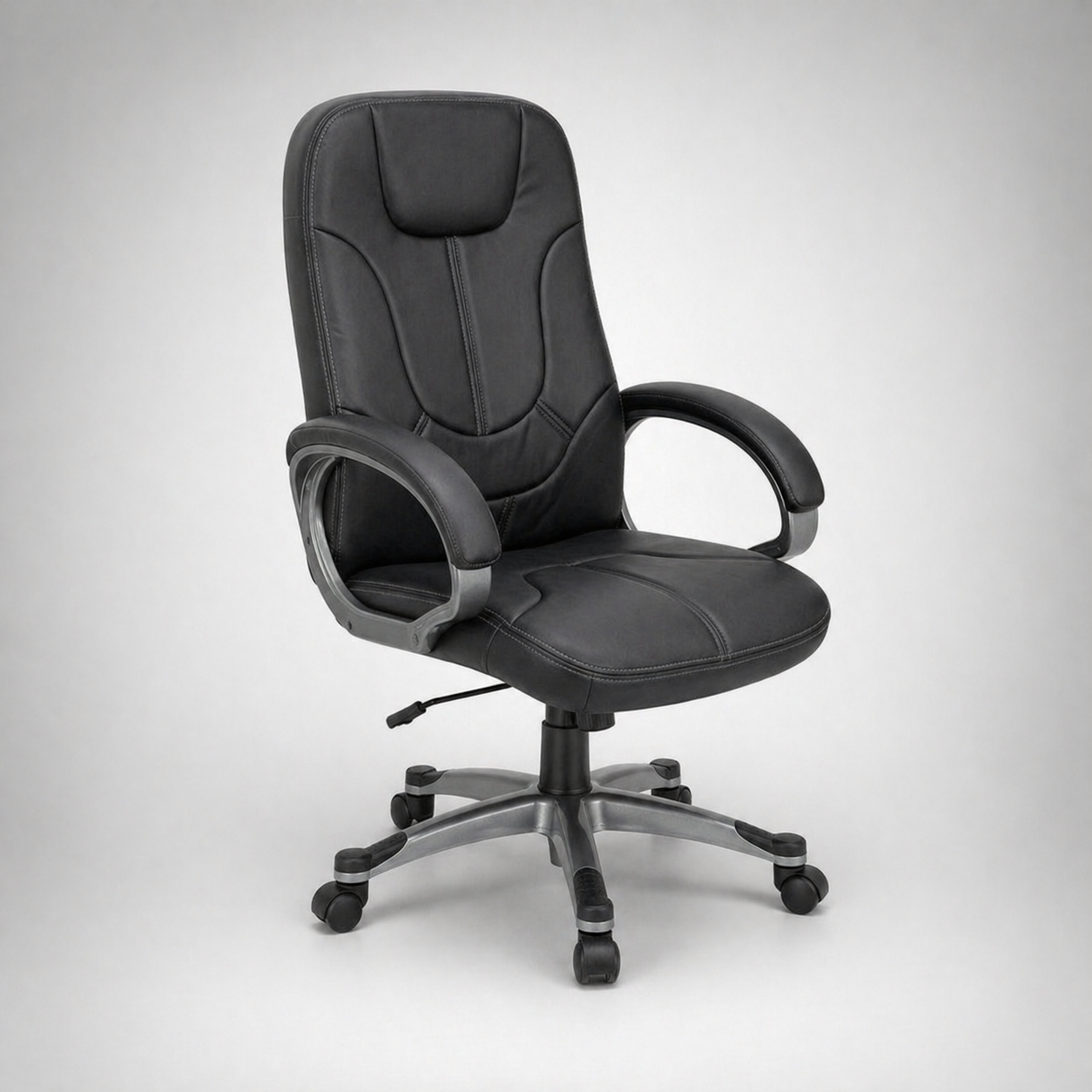 Executive High Back Fabric Office Chair with Ergonomic Support, Breathable Upholstery, Adjustable Height, 360° Swivel, Cushioned Seat and Durable Base for Office