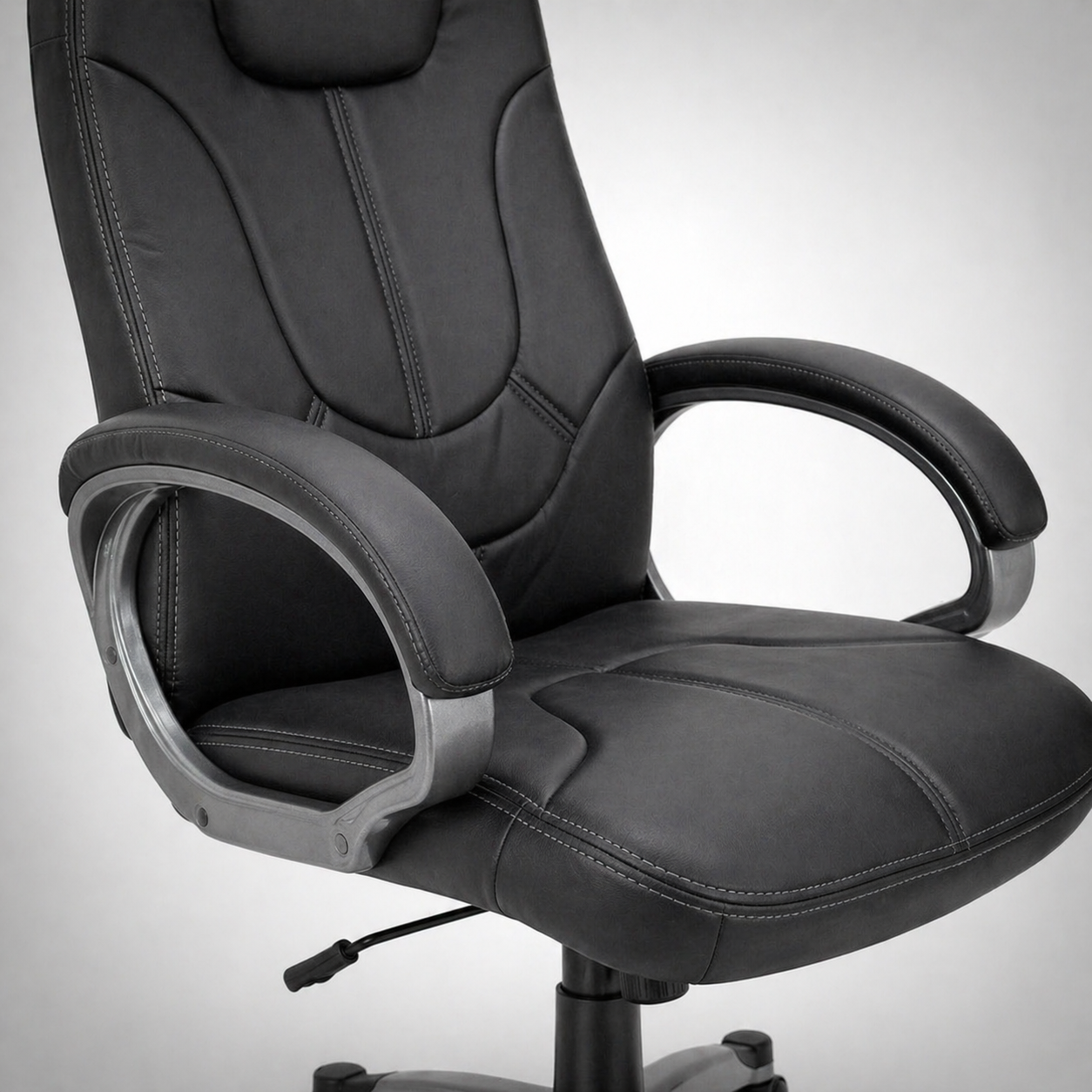 Executive High Back Fabric Office Chair with Ergonomic Support, Breathable Upholstery, Adjustable Height, 360° Swivel, Cushioned Seat and Durable Base for Office