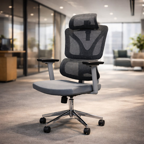 অ্যাডজাস্টেবল উচ্চতা, মেশ ব্যাক, লাম্বার সাপোর্ট, আর্মরেস্ট এবং টিল্ট লক সহ আর্গোনমিক হাই ব্যাক অফিস চেয়ার - বাড়ি এবং অফিসের কাজের জন্য আরামদায়ক সুইভেল এবং এক্সিকিউটিভ চেয়ার 