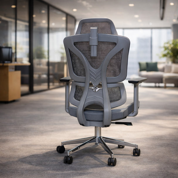 অ্যাডজাস্টেবল উচ্চতা, মেশ ব্যাক, লাম্বার সাপোর্ট, আর্মরেস্ট এবং টিল্ট লক সহ আর্গোনমিক হাই ব্যাক অফিস চেয়ার - বাড়ি এবং অফিসের কাজের জন্য আরামদায়ক সুইভেল এবং এক্সিকিউটিভ চেয়ার 