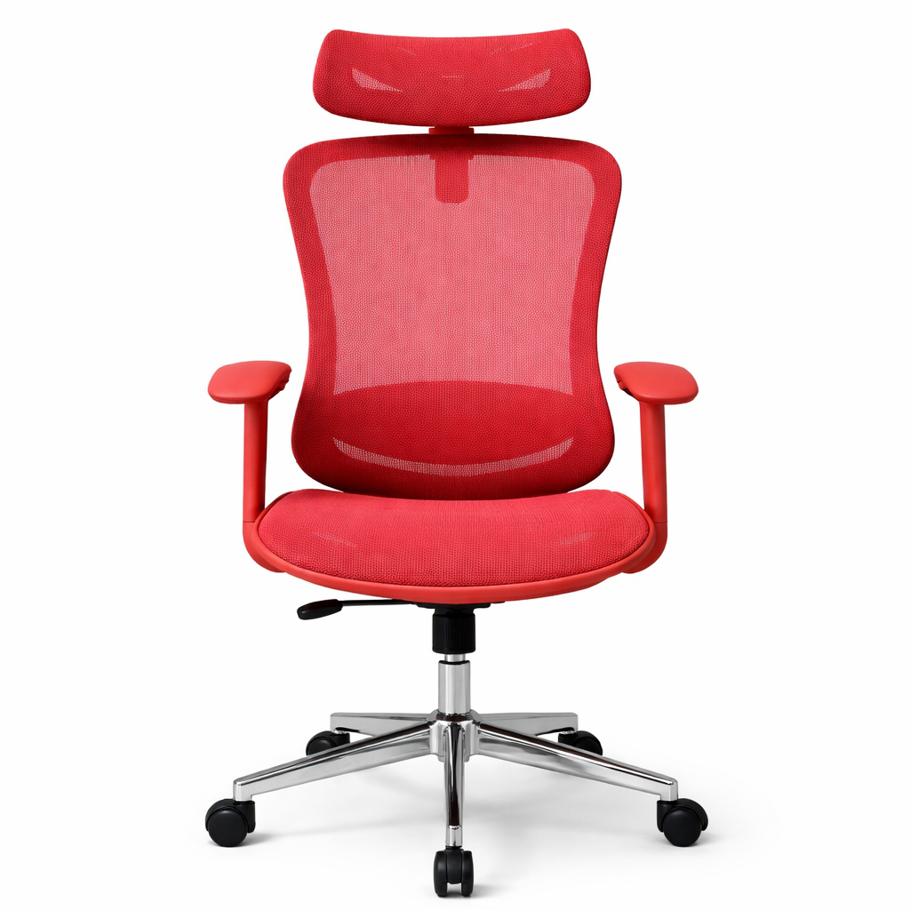 एडजस्टेबल हेडरेस्ट, लम्बर सपोर्ट और हवादार सीट के साथ एर्गोनॉमिक मेश ऑफिस चेयर - ऑफिस के लिए स्टाइलिश और आरामदायक सीटिंग सॉल्यूशन 