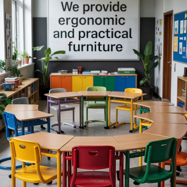 <b>School Furniture:</b>                                         We provide ergonomic and practical furniture designed to facilitate an engaging learning environment for students of all ages.