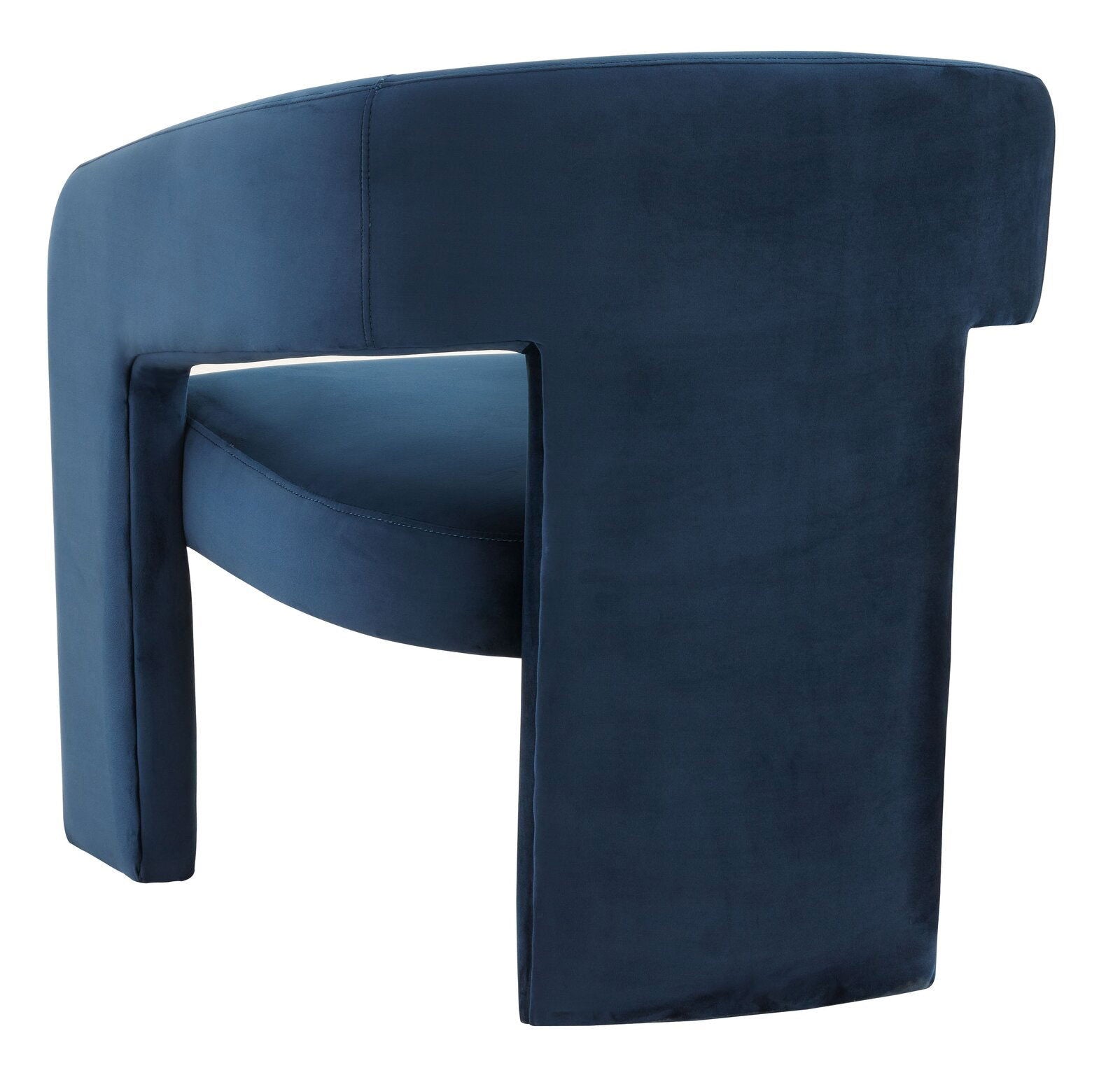 Sculpt Chair Wooden Frame in Velvet Upholstery -