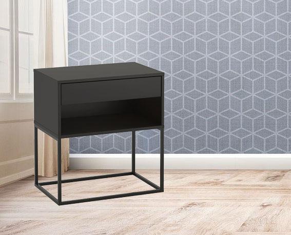 Side Table in Metal Frame -