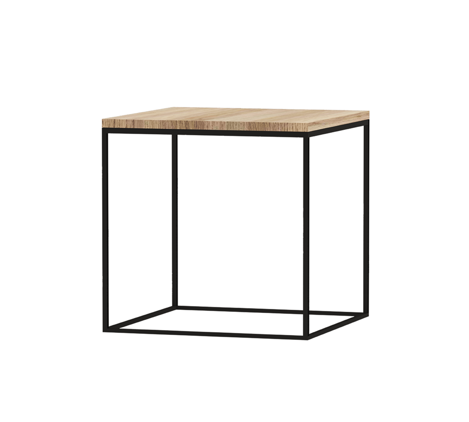 Side Table with Pre-Laminated Top and Metal Base -