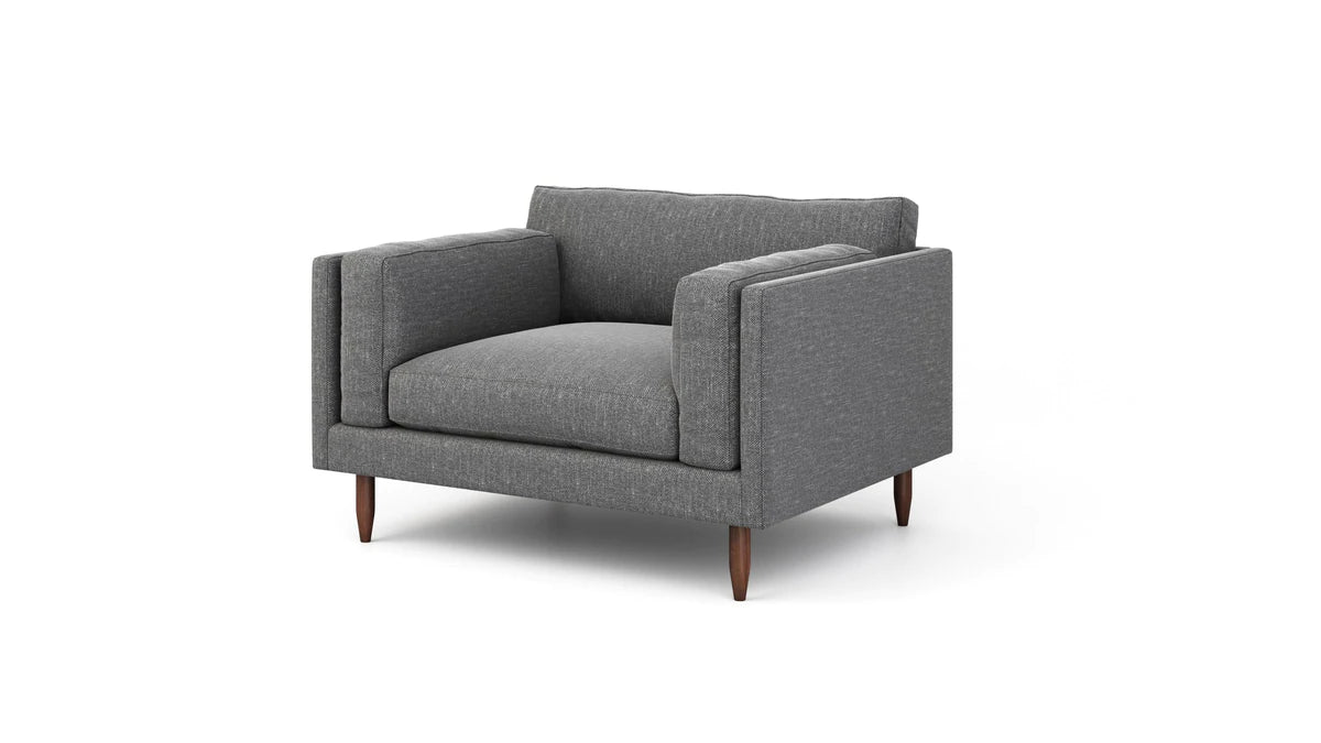 Single Seater/ 2 Seater/ 3 Seater Fabric Sofa with Wooden Legs -