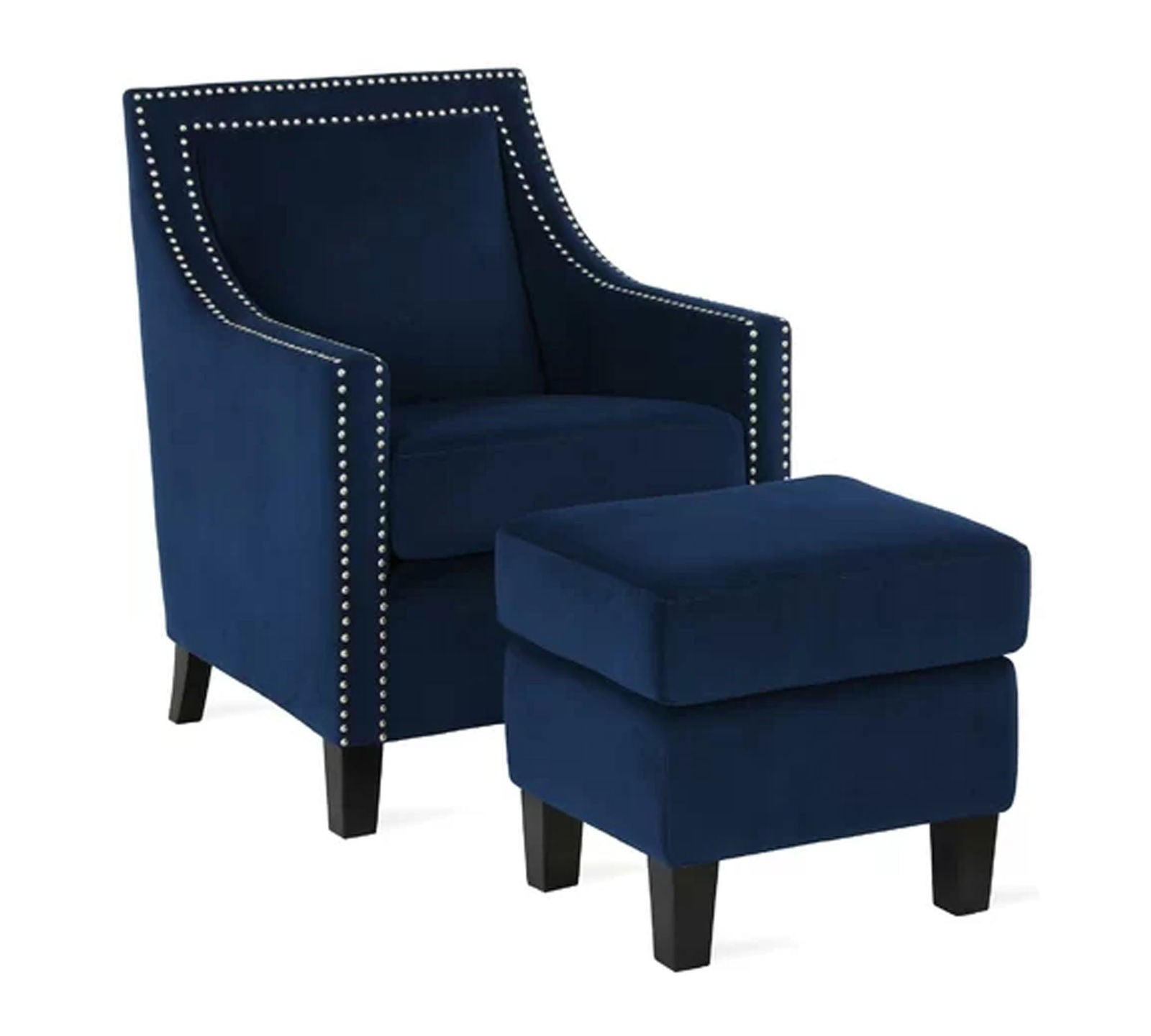 Single Seater Accent Arm Chair with Ottoman -