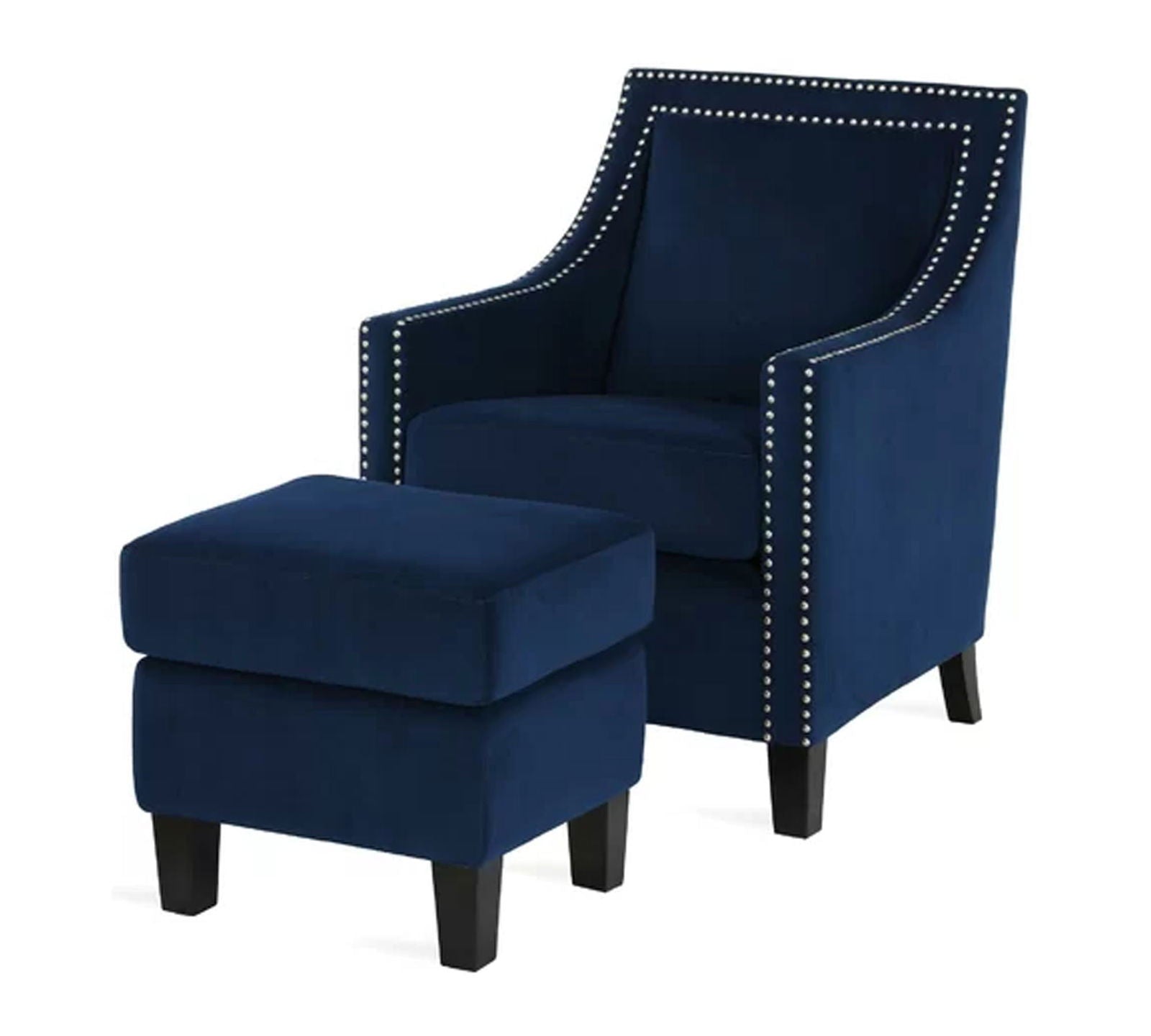 Single Seater Accent Arm Chair with Ottoman -