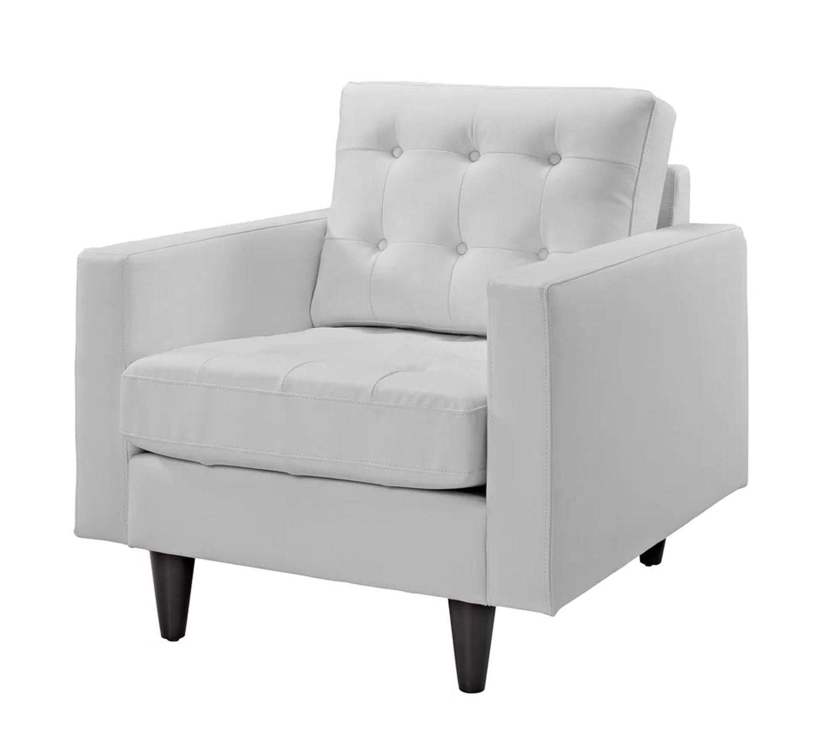 Single Seater Sofa in Wooden Legs Base -