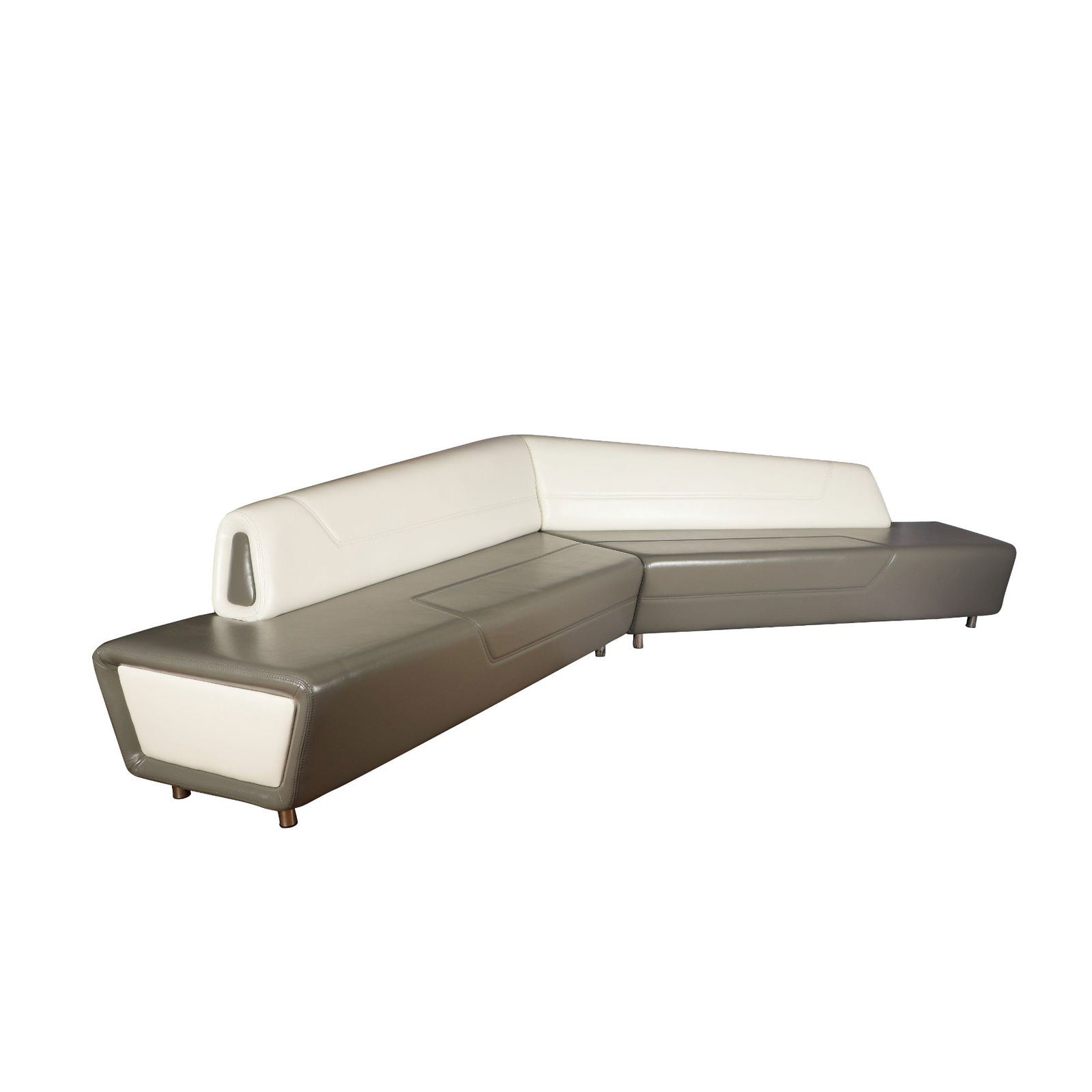 Six Seater Lounge Sofa With Metal Legs Base Solid Wood Frame -