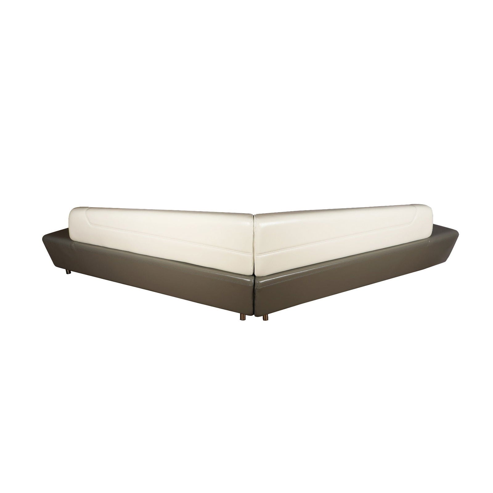Six Seater Lounge Sofa With Metal Legs Base Solid Wood Frame -