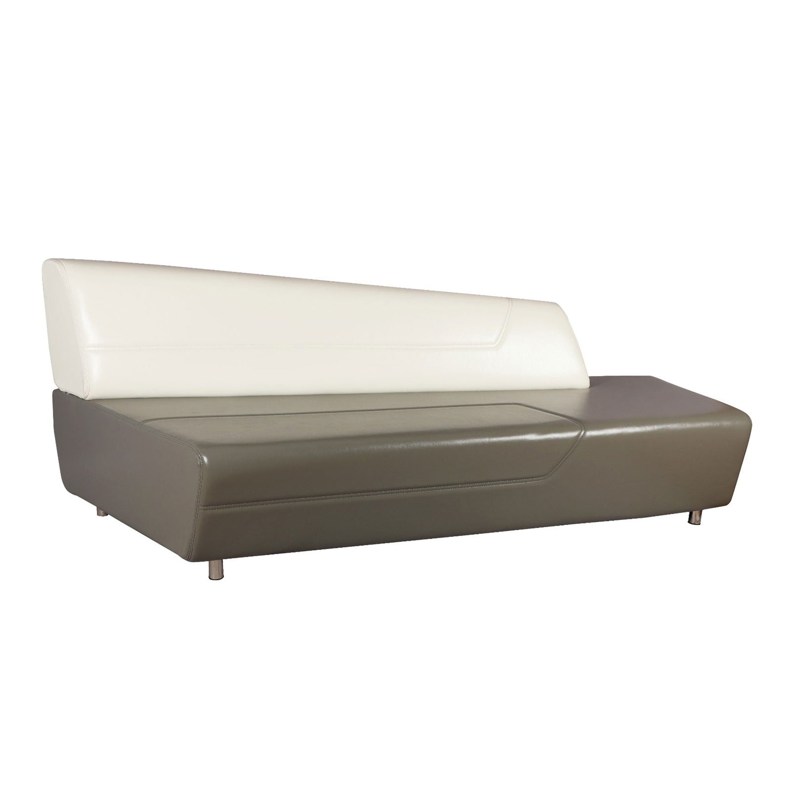 Six Seater Lounge Sofa With Metal Legs Base Solid Wood Frame -
