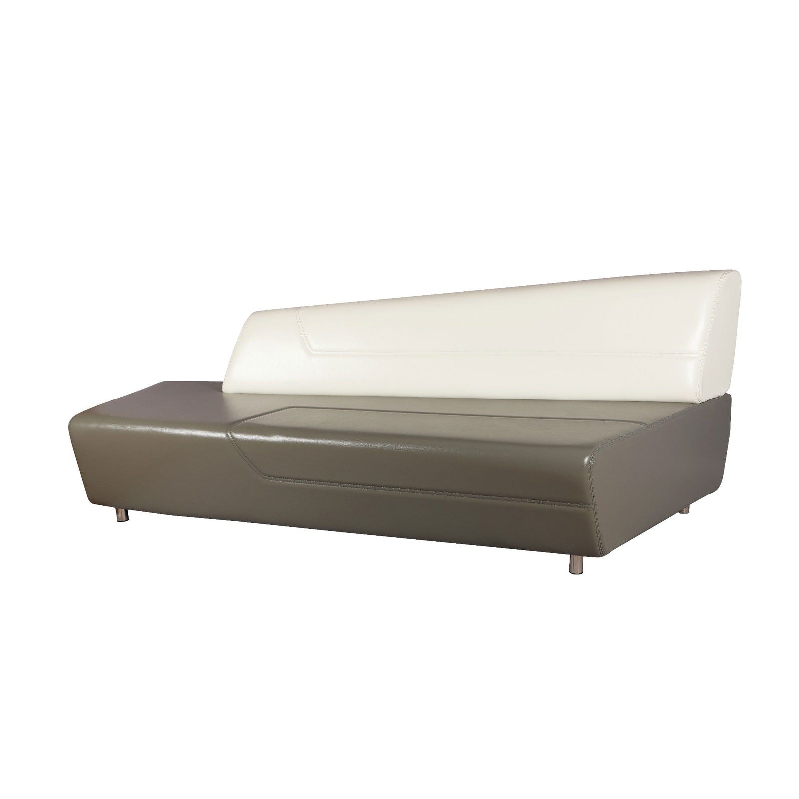 Six Seater Lounge Sofa With Metal Legs Base Solid Wood Frame -