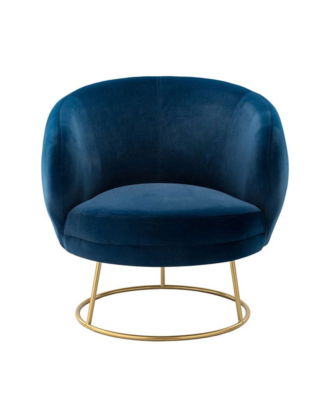Soft Velvet Fabric with Metal Leg Lounge Chair -