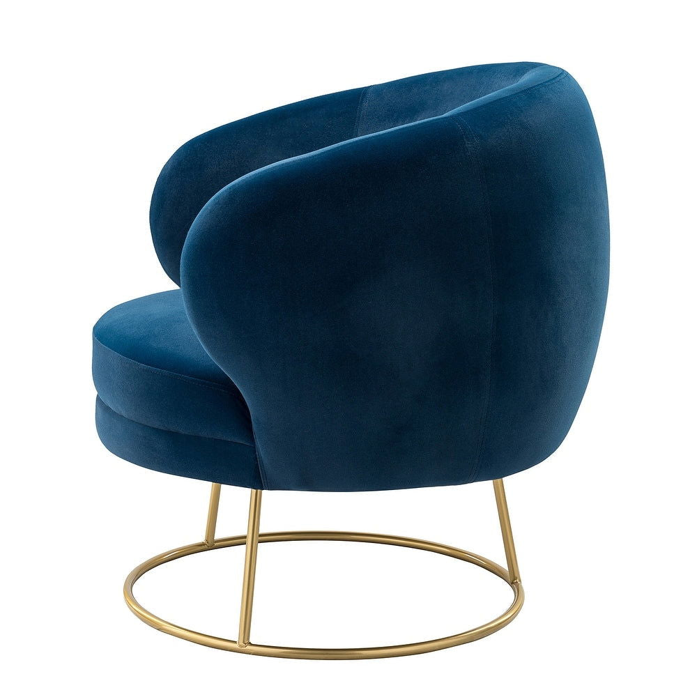 Soft Velvet Fabric with Metal Leg Lounge Chair -