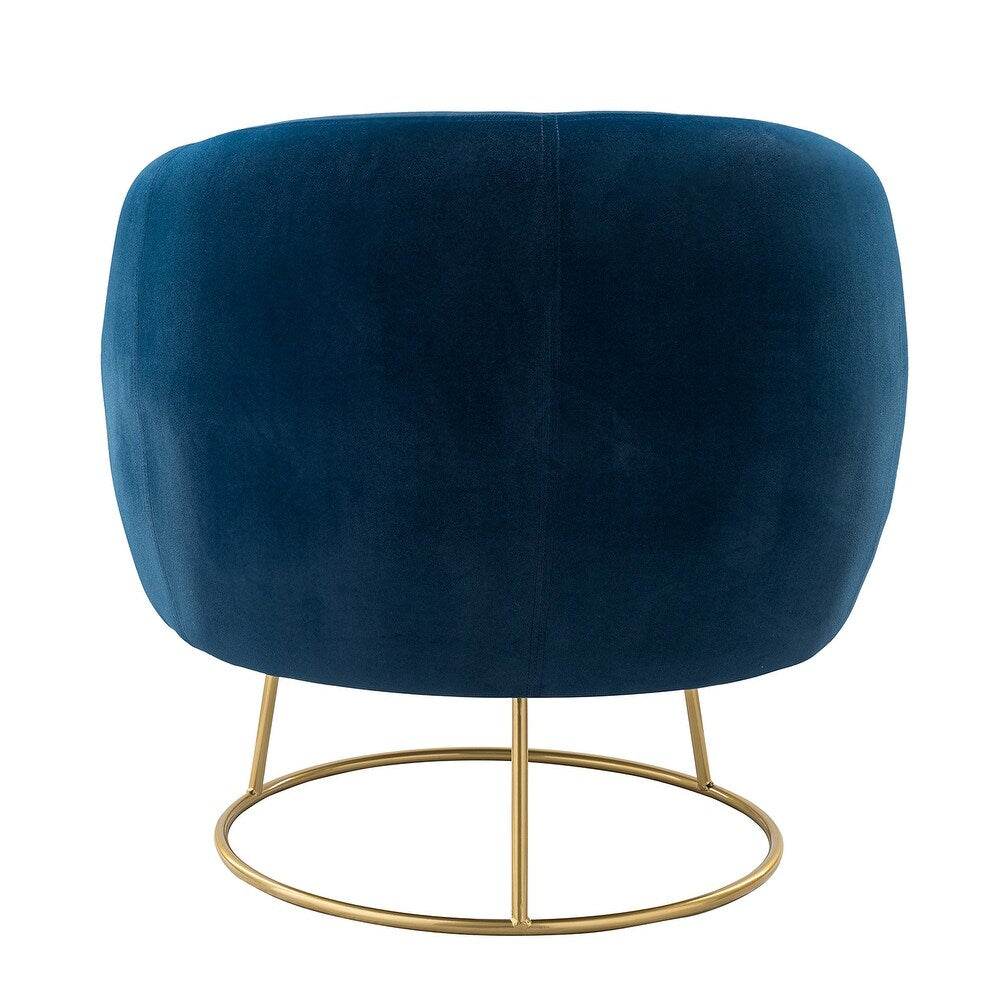 Soft Velvet Fabric with Metal Leg Lounge Chair -