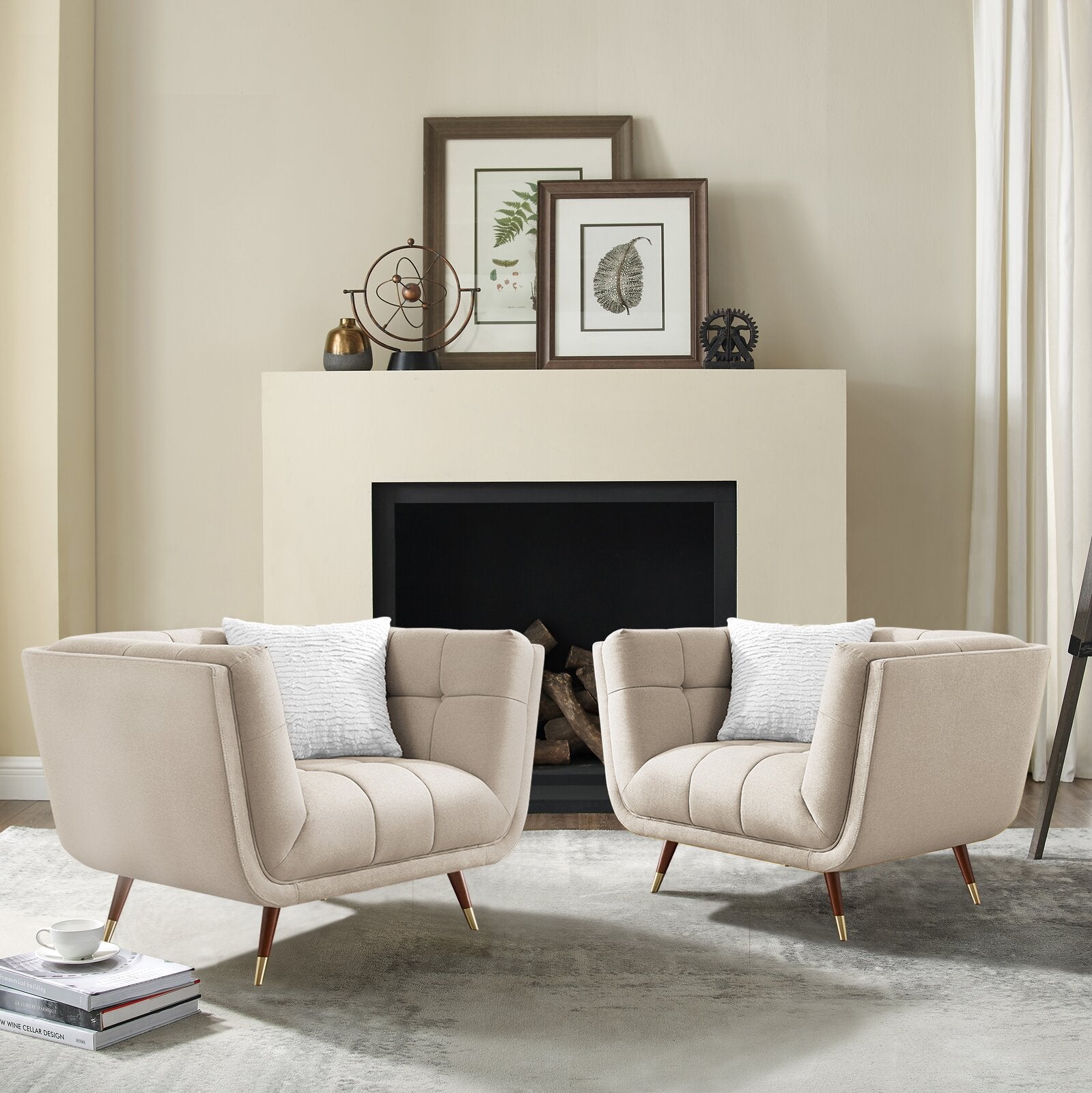 Solid Armchair Lounge Chair -