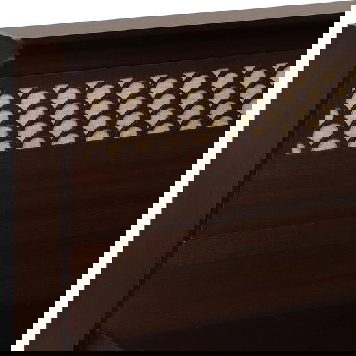 Solid Wood, King Box Bed in Walnut Finish -