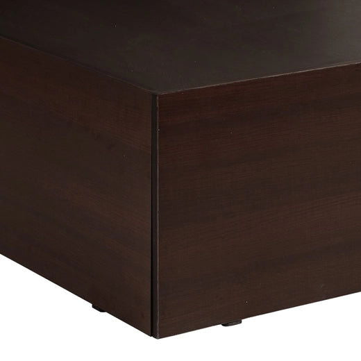 Solid Wood, King Box Bed in Walnut Finish -