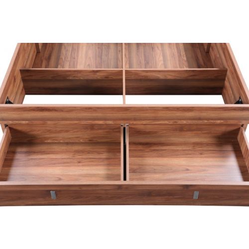 Solid Wood King Size Hydraulic Bed -