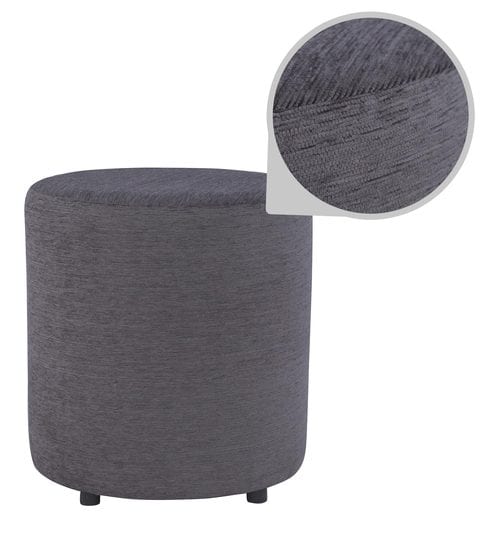 Solid Wooden Frame Fabric Pouffe -