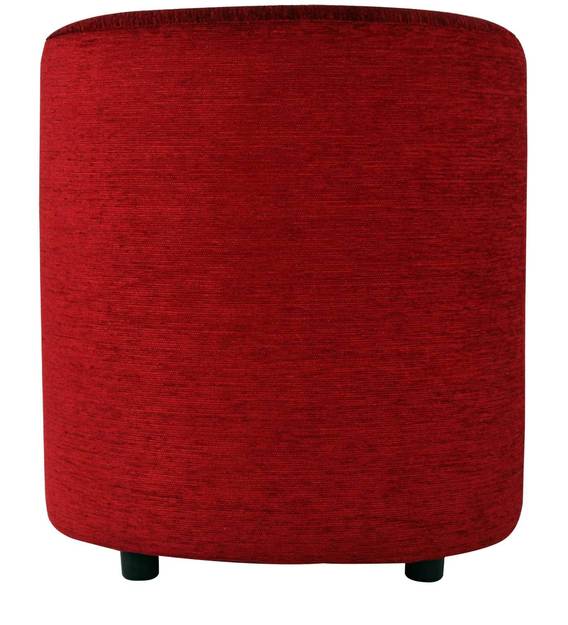 Solid Wooden Frame Fabric Pouffe -