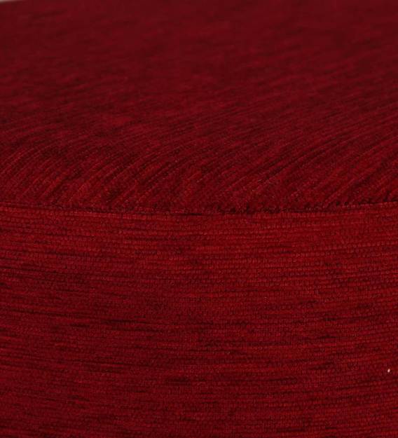 Solid Wooden Frame Fabric Pouffe -