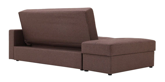 Solid Wooden Frame Fabric Storage Sofa Cum Bed -