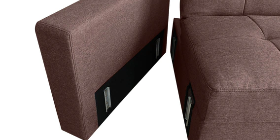 Solid Wooden Frame Fabric Storage Sofa Cum Bed -