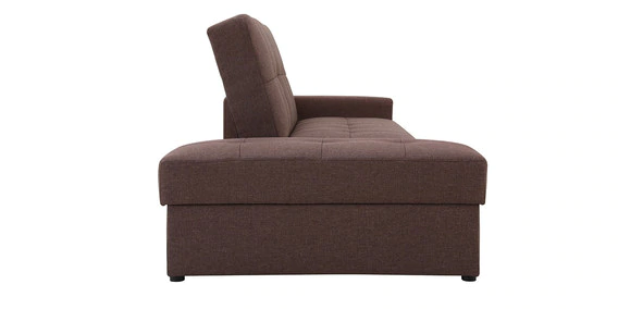 Solid Wooden Frame Fabric Storage Sofa Cum Bed -