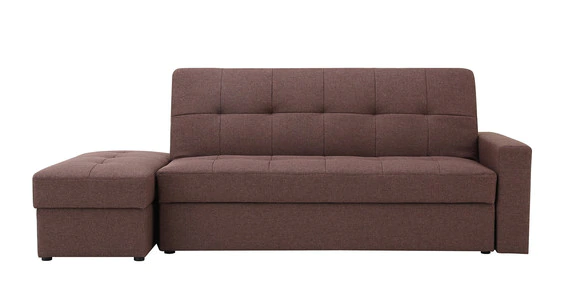 Solid Wooden Frame Fabric Storage Sofa Cum Bed -