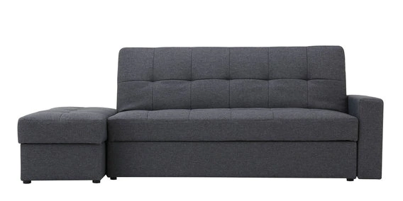 Solid Wooden Frame Fabric Storage Sofa Cum Bed -