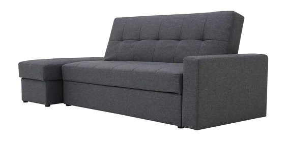 Solid Wooden Frame Fabric Storage Sofa Cum Bed -