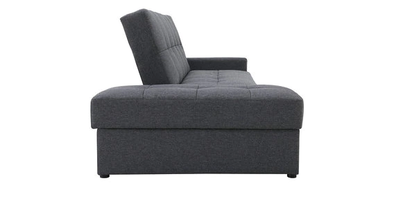 Solid Wooden Frame Fabric Storage Sofa Cum Bed -