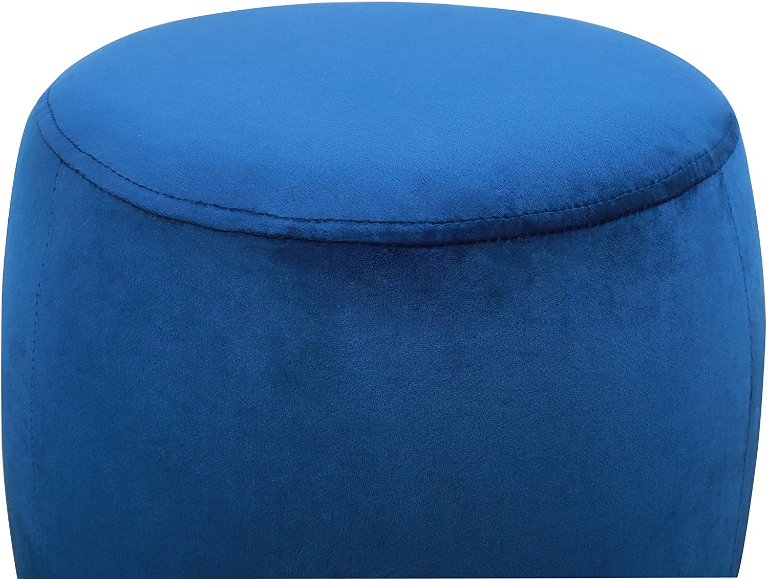 Solid Wooden Frame Fabric Velvet Pouffe -