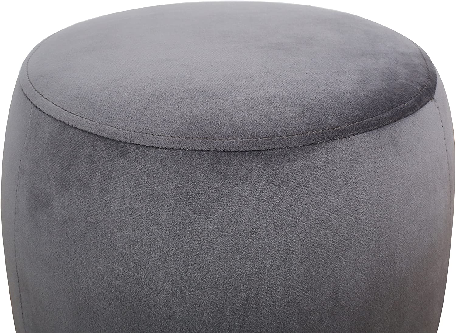 Solid Wooden Frame Fabric Velvet Pouffe -