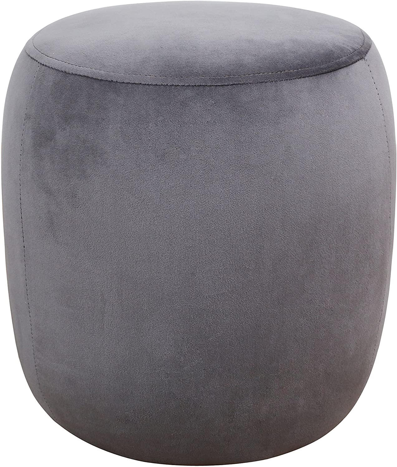 Solid Wooden Frame Fabric Velvet Pouffe