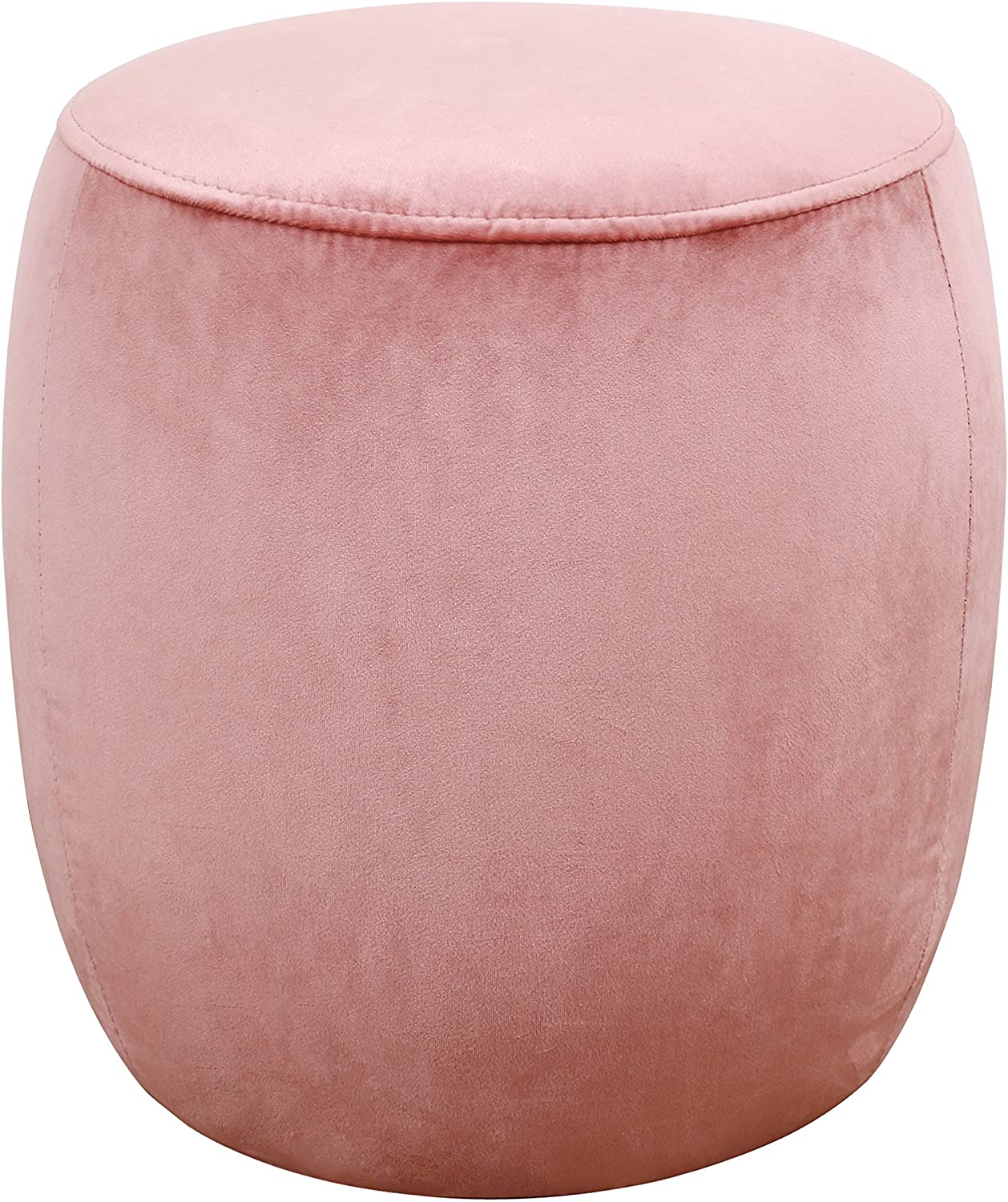 Solid Wooden Frame Fabric Velvet Pouffe