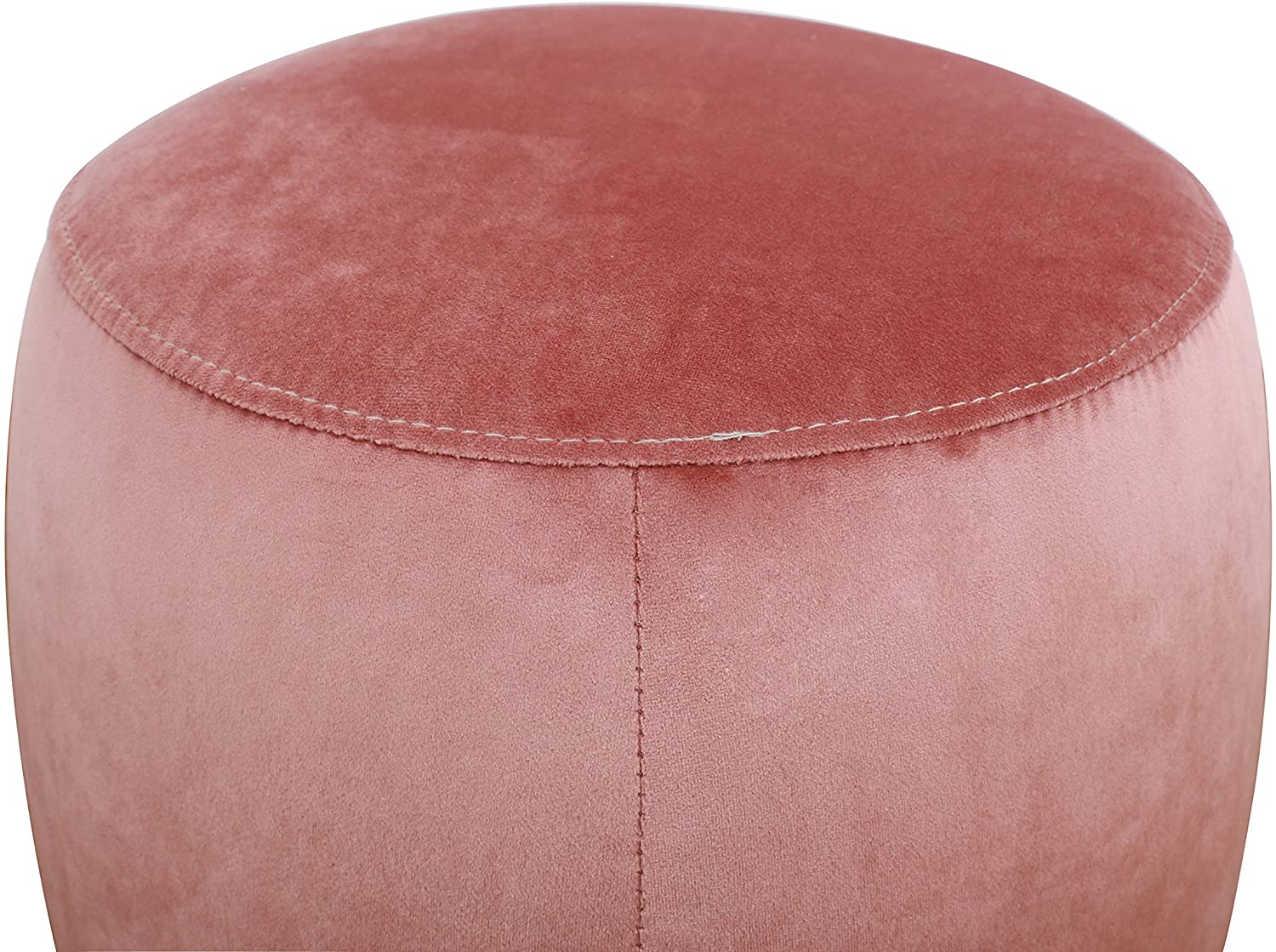 Solid Wooden Frame Fabric Velvet Pouffe -