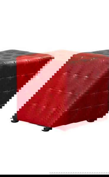 Solid Wooden Frame Leatherette Ottoman -
