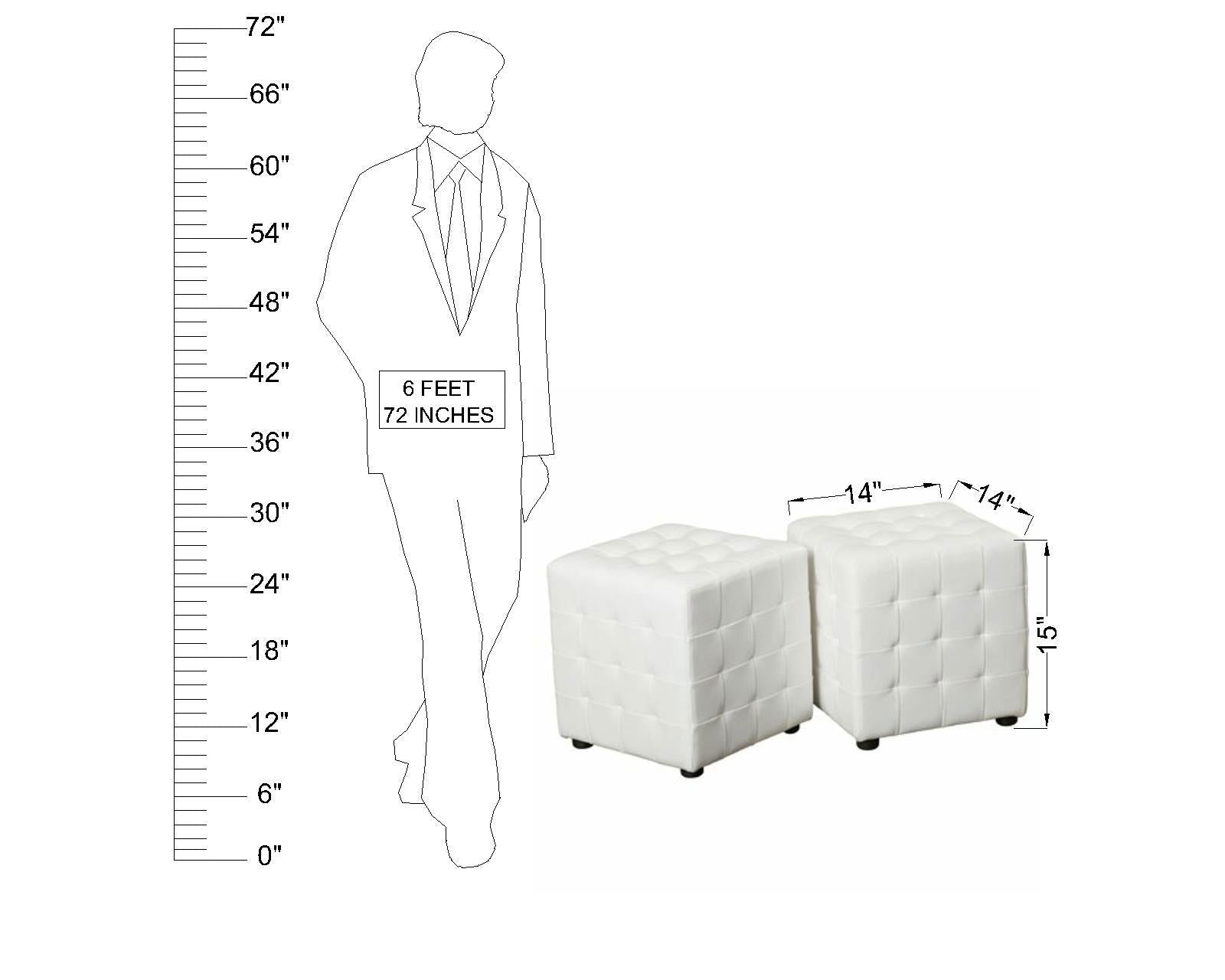 Solid Wooden Frame Leatherette Ottoman -