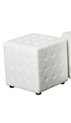 Solid Wooden Frame Leatherette Ottoman -