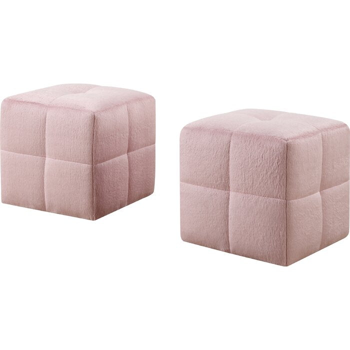 Solid Wooden Frame Leatherette Ottoman -