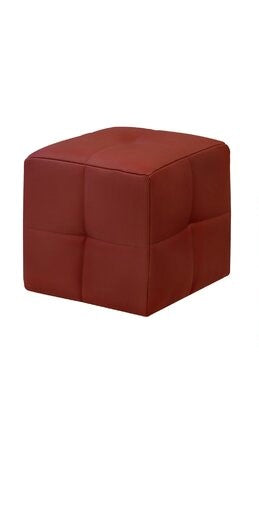Solid Wooden Frame Leatherette Ottoman -