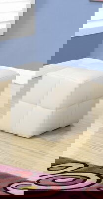 Solid Wooden Frame Leatherette Ottoman -